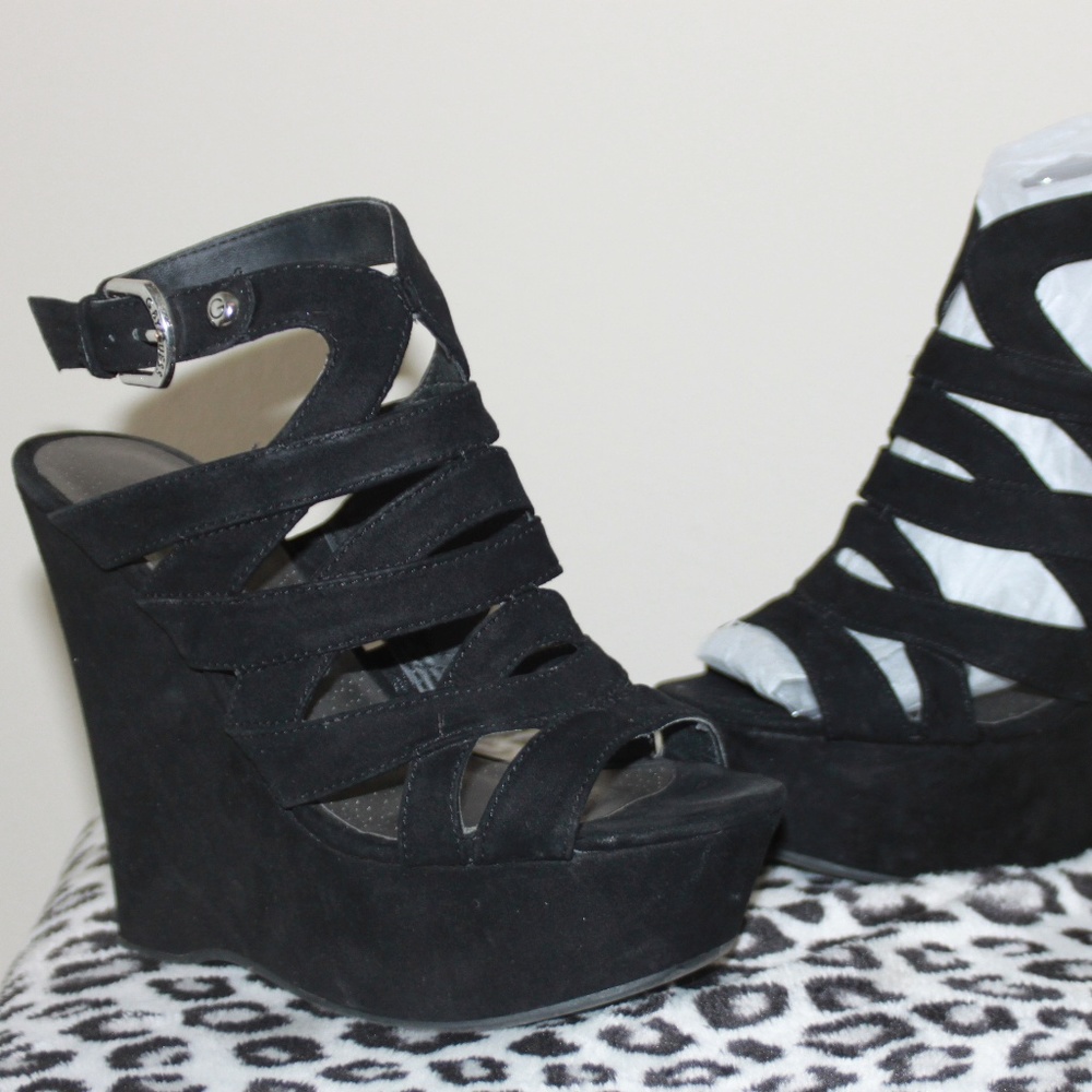 Guess Black Wedges